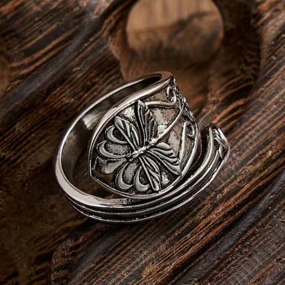 Boho Dragonfly Adjustable Spoon Ring #763 - Picture 5 of 5